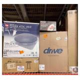 5 pcs; mix attic vent, birdbath, walker, RIDGID