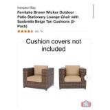 1 set; Hampton Bay Fernlake Brown Wicker Outdoor