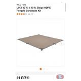 New 4 pcs; WILD HOG LINX 10 ft. x 10 ft. Beige