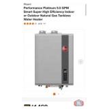 1 pcs; Rheem Performance Platinum 9.5 GPM Smart