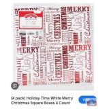 New 170 packs; (4 pack) Holiday Time White Merry