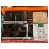 4 pcs; mix microwave, coffee maker, and light One