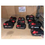 10 pcs; mix Milwaukee rechargeable batteries