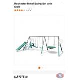 New 1 pcs; Rochester Metal Swing Set with Slide