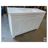 1 pcs; 48 in white vanity and white top Vanity