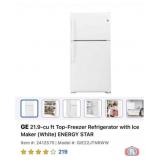 GE 21.9-cu ft Top-Freezer Refrigerator with Ice