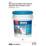 2 pcs; Henry 887 Tropi-Cool White 100% Silicone