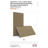 7 pcs; Light 4/5 in. x 2 ft. x 3.93 ft. Wood Slat