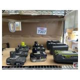 10 pcs; mix RYOBI rechargeable batteries