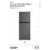 New 1 pcs; Danby 4.7 cu. ft. 2-Door Mini Fridge