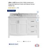 New 1 pcs; allen + roth Moravia 48-in White