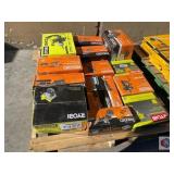 14 pcs; mix RYOBI and RIDGID tools