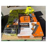 13 pcs; mix Ryobi and RIDGID tools