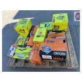 14 pcs; mix RYOBI and RIDGID tools
