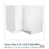 New 4 pcs; Sunco 36w X 34-1/2h X 36D White Shaker