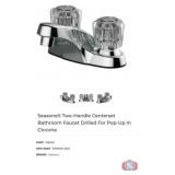 New 8 pcs; Seasonsï¿½ Two-Handle Centerset Bathroom