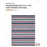 New 11 pcs; Hampton Bay Poolside Stripes 6 ft. 6
