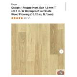 209 sq ft; pergo Outlast+ Frappe Hunt Oak 12 mm T