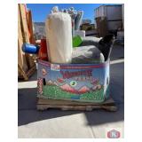mix items, non slip rug pad, Cotton batting, pool