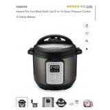 New 6 pcs; Instant Pot Viva Black Multi-Use