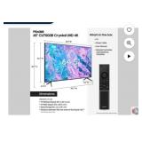 New 1 pcs; SAMSUNG 65" Class CU7000B Crystal UHD