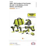 2 sets; RYOBI ONE+ 18V Cordless 6-Tool Combo Kit