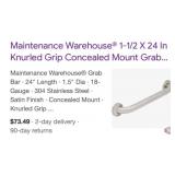 New 10 pcs; Maintenance Warehouse@ 1-1/2 X 24 In