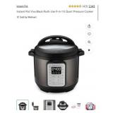 New 5 pcs; Instant Pot Viva Black Multi-Use