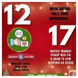 Save the date - Dec 17 next auction