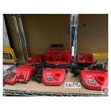 6 pcs; mix Milwaukee chargers
