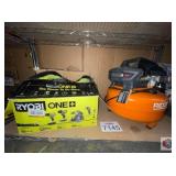 RYOBI tool kit, and RIDGID air compressor Ryobi