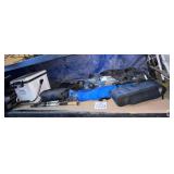 mix Coho cooler, outdoor chairs and hiking poles