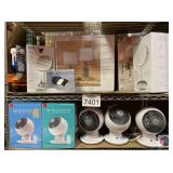 10 pcs; mix Halo mirrors, table lamps, security