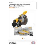 1 pcs; DEWALT 15 Amp Corded 12 in. Compound