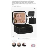 New 22 pcs; Travel Makeup Bag with LED Lighted
