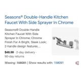 New 12 pcs; Seasonsï¿½ Double-Handle Kitchen Faucet