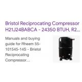 1 pcs; Bristol Reciprocating Compressor