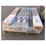 Approx 265 sq ft; mix vinyl flooring