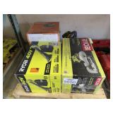4 pcs; mix Ridgid, and Ryobi tools