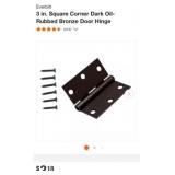 New 270 pcs; Everbilt 3 in. Square Corner Dark