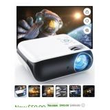 New 5 pcs; HAPPRUN H1 1080P 4K Video Projector,