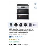 New 1 pcs; 30-in Glass Top 5 burners 4.3-cu ft /