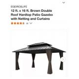 1 set; EGEIROSLIFE 12 ft. x 16 ft. Brown Double