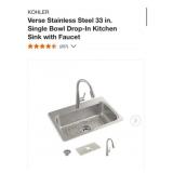 1 pcs; KOHLER Verse Stainless Steel 33 in. S