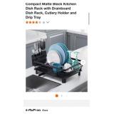 New 24 pcs; Compact Matte Black Kitchen Dish R