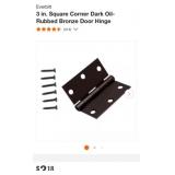 New 270 pcs; Everbilt 3 in. Square Corner Dark