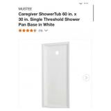 New 3 pcs; MUSTEE Caregiver ShowerTub 60 in. x 3