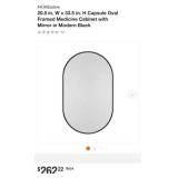 IHOMEadore 20.5 in. W x 33.5 in. H Capsule Oval