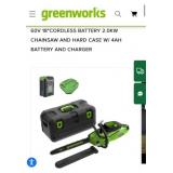 New 2 pcs; greenworks a 60V 18"CORDLESS BATTERY