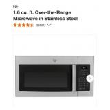 1 pcs; GE 1.6 cu. ft. Over-the-Range Microwave i